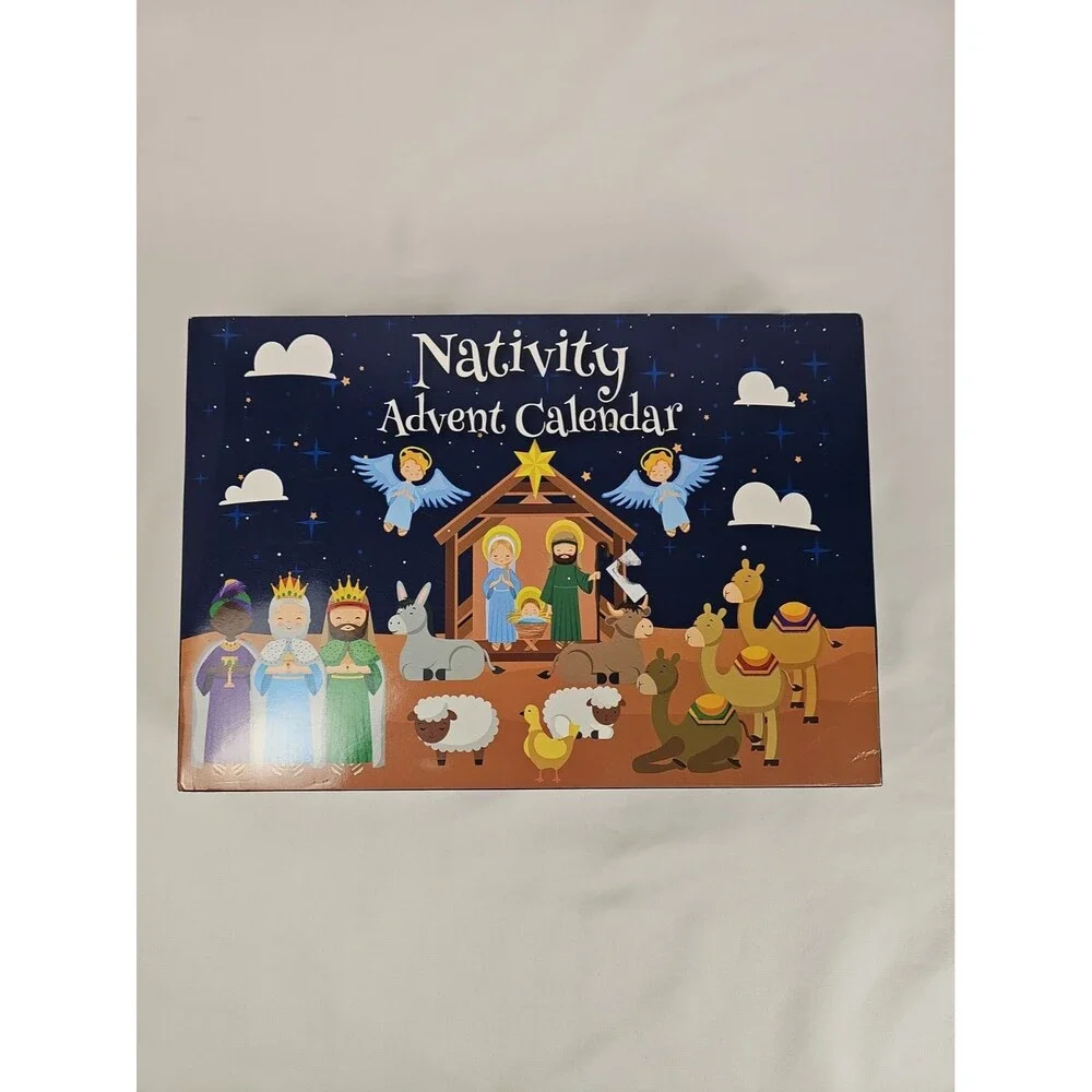 Nativity Advent Calendar Christmas Countdown Christian Manger Scene New in Box